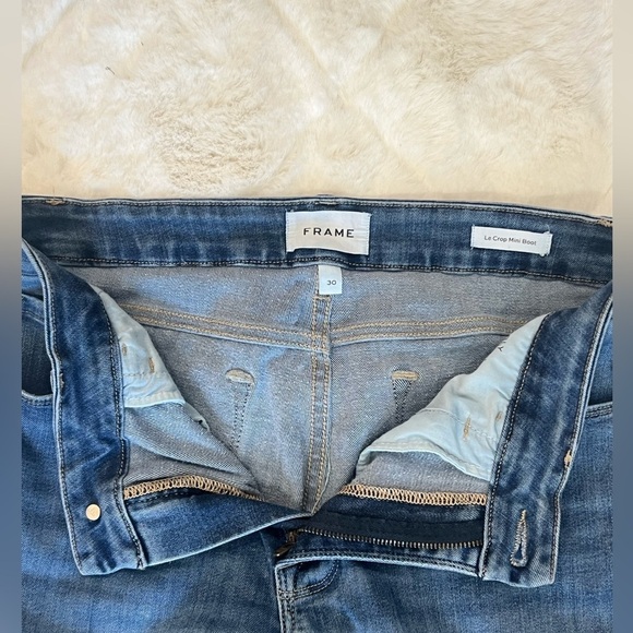 Frame Denim Le Crop Mini Boot Jeans Medium Wash LUPINE - Picture 5 of 10